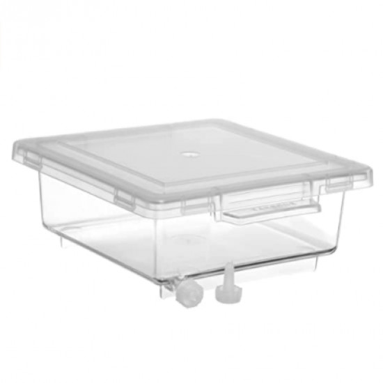 Bel-Art Clear PMP Gel Staining Box with Plastic Cover; 5 x 5 x 2 in.