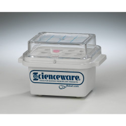 Bel-Art Cryo-Safe Mini Quick-Freeze Cooler; For 0.5 or 1.5ml Tubes; 12 Places, Plastic, 5¾ x 4 x 3¾ in.
