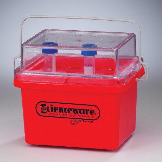 Hộp trữ mẫu đông Bel-Art Cryo-Safe Junior Cooler, 0ºC, dành cho ống 15ml, 12 vị trí, Plastic, 7³/₄ x 5½ x 7½ in.