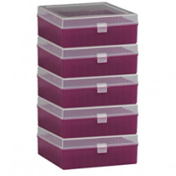 Bel-Art 100-Place Plastic Freezer Storage Boxes; Purple (Pack of 5) (NGỪNG SẢN XUẤT)