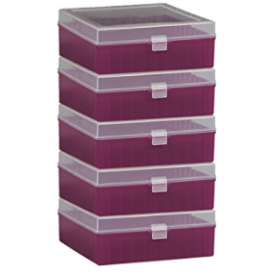 Bel-Art 100-Place Plastic Freezer Storage Boxes; Purple (Pack of 5) (NGỪNG SẢN XUẤT)