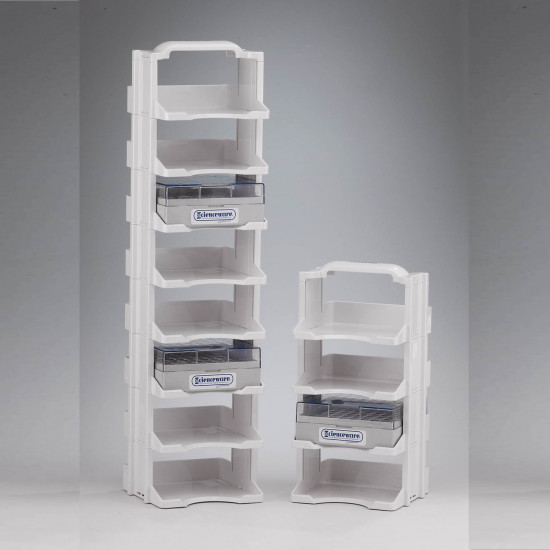 Bel-Art Cryo Tower Storage System; 8 Levels, Plastic, 6 x 6 x 23¼ in.