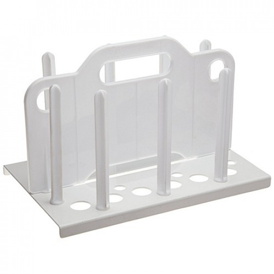 Bel-Art ProCulture 60mm Petri Dish Rack; 10½ x 6¾ x 6¾ in., 54 Places, Plastic