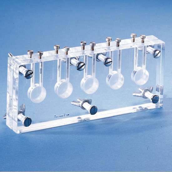 Bel-Art Five Cavity In-Line Equilibrium Cell; 1ml, Acrylic, 6 x 1 x 3 in. 