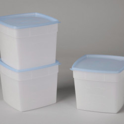 Bel-Art Polyethylene Freezing and Storage Containers; 4⅞ x 4⅞ x 6¾ in. (Pack of 3)