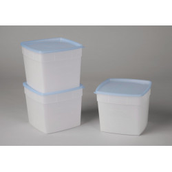Bel-Art Polyethylene Freezing and Storage Containers; 4⅞ x 4⅞ x 6¾ in. (Pack of 3)