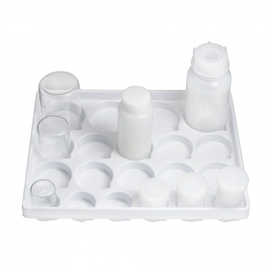 Bel-Art Lab Drawer Compartment Tray for Beakers, Flasks, Jars; 20 Wells, 14 x 17½ x 2¼ in.