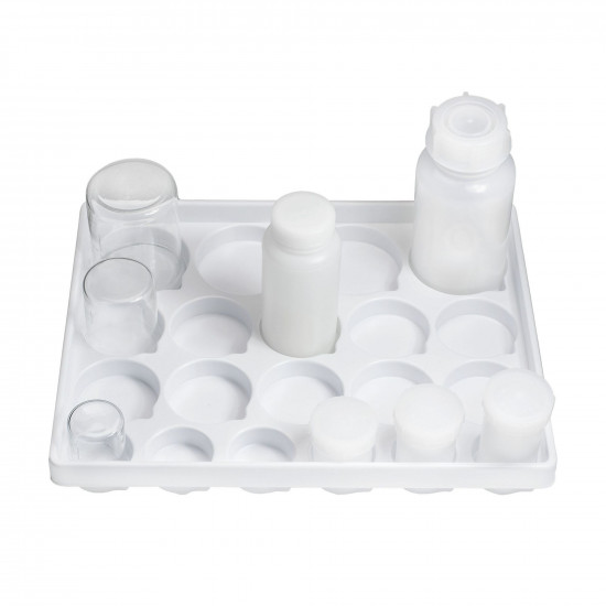 Bel-Art Lab Drawer Compartment Tray for Beakers, Flasks, Jars; 20 Wells, 14 x 17½ x 2¼ in. Bel-Art Lab Drawer Compartment Tray for Beakers, Flasks, Jars; 20 Wells, 14 x 17½ x 2¼ in.