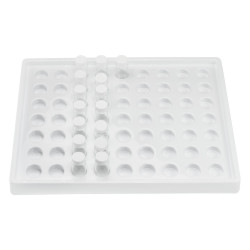 Bel-Art Lab Drawer Compartment Tray for Scintillation Vials; 63 Wells, 14 x 17½ x 2¼ in.