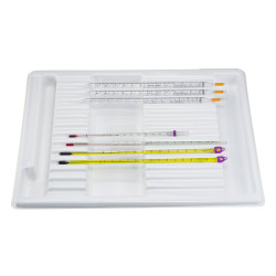 Bel-Art Lab Drawer Compartment Tray for Thermometers; 14 Rests, 3 Compartments, 14 x 17½ x 2¼ in.