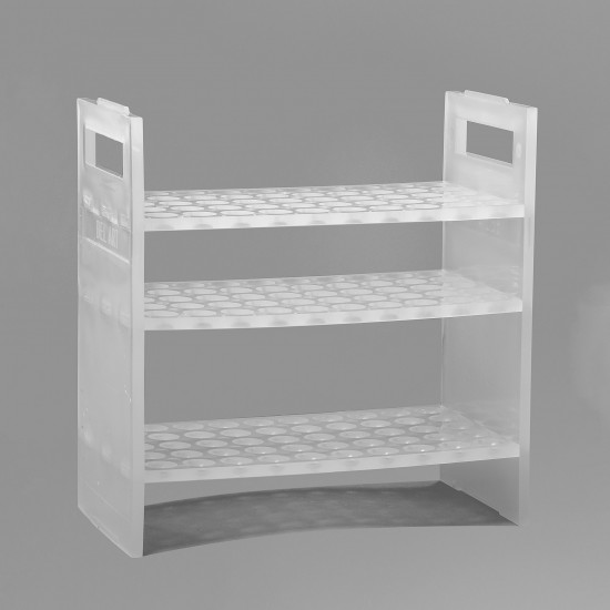 Bel-Art Pipette Support Rack; 16mm, 50 Places, 8⅜ x 4½ x 8¾ in., Polypropylene