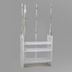 Bel-Art Pipette Support Rack; 16mm, 50 Places, 8⅜ x 4½ x 8¾ in., Polypropylene
