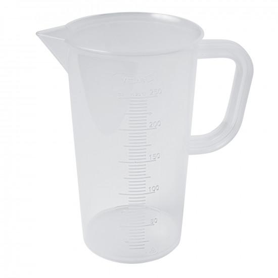 Cốc định mức Bel-Art Tall Form 250ml Polypropylene Graduated Pitcher; vạch chia 5ml