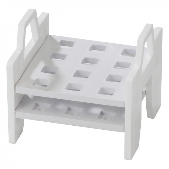 Giá đỡ cuvet Bel-Art; Dành cho cuvet 10 mm, 12 vị trí, có thể xếp chồng lên nhau, 4¼ x 4⅜ x 4⅜ in., Polypropylen Giá đỡ cuvet Bel-Art; Dành cho cuvet 10 mm, 12 vị trí, có thể xếp chồng lên nhau, 4¼ x 4⅜ x 4⅜ in., Polypropylen