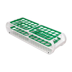 Bel-Art Switch-Grid Test Tube Rack; 40 Places, For 16-20mm Tubes, Green
