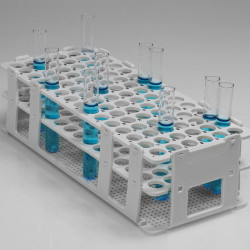 Bel-Art Indexed Test Tube Rack; For 10-13mm Tubes, 90 Places, Serpentine Numbering