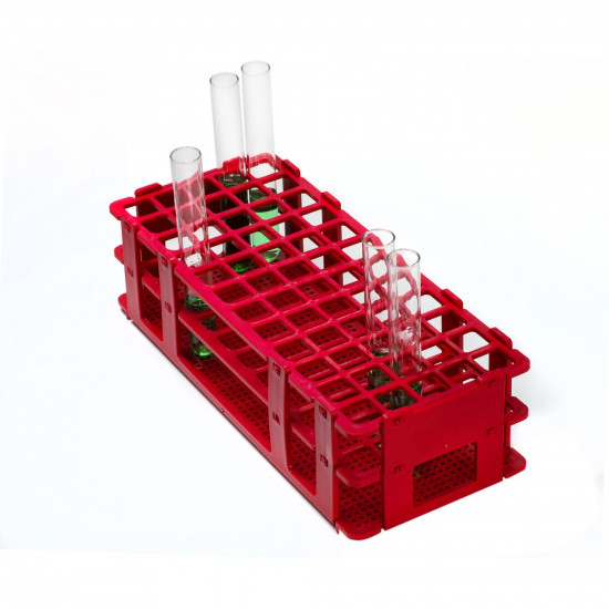 Khay đựng ống nghiệm Bel-Art No-Wire Test Tube Rack; dành cho ống 13-16mm, 60 vị trí, màu đỏ Khay đựng ống nghiệm Bel-Art No-Wire Test Tube Rack; dành cho ống 13-16mm, 60 vị trí, màu đỏ