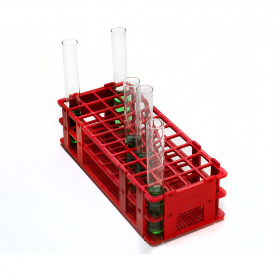 Khay đựng ống nghiệm Bel-Art No-Wire Test Tube Rack; dành cho ống 16-20mm, 40 vị trí, màu đỏ