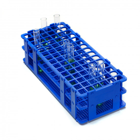 Khay đựng ống nghiệm Bel-Art No-Wire Test Tube Rack; dành cho ống 10-13mm, 90 vị trí, màu xanh dương