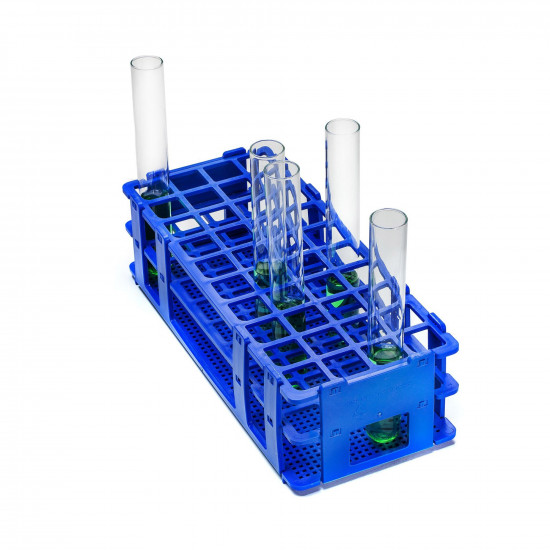 Khay đựng ống nghiệm Bel-Art No-Wire Test Tube Rack; dành cho ống 16-20mm, 40 vị trí, màu xanh dương