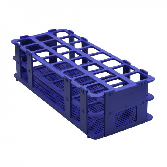 Khay đựng ống nghiệm Bel-Art No-Wire Test Tube Rack; dành cho ống 20-25mm, 24 vị trí, màu xanh dương Khay đựng ống nghiệm Bel-Art No-Wire Test Tube Rack; dành cho ống 20-25mm, 24 vị trí, màu xanh dương