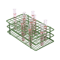 Bel-Art Poxygrid Test Tube Rack; For 10-13mm Tubes, 72 Places, Green