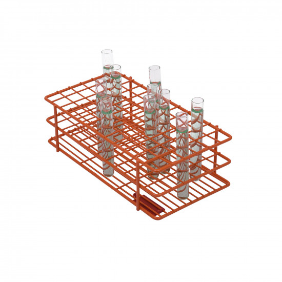 Giá đỡ ống nghiệm Poxygrid Bel-Art; Dành cho ống 10-13mm, 72 vị trí, màu cam (NGƯNG SẢN XUẤT)