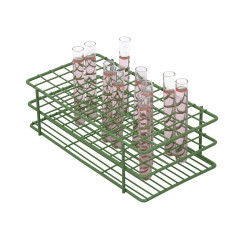 Giá đỡ ống nghiệm Poxygrid Bel-Art; Dành cho ống 13-16mm, 72 vị trí, màu xanh lá cây