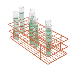 Bel-Art Poxygrid Test Tube Rack; For 20-25mm Tubes, 40 Places, Orange