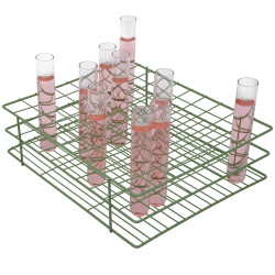 Bel-Art Poxygrid Test Tube Rack; For 20-25mm Tubes, 80 Places, Green