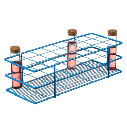 Bel-Art Poxygrid Test Tube Rack; For 30-40mm Tubes, 24 Places, Blue