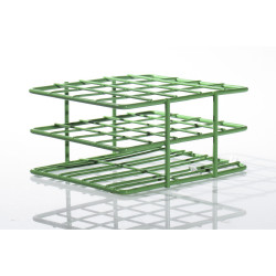 Bel-Art Poxygrid “Half-Size” Test Tube Rack; For 16-20mm Tubes, 20 Places, Green