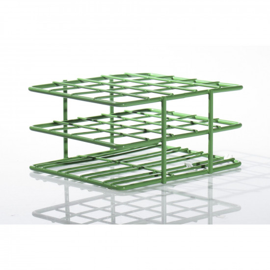 Bel-Art Poxygrid “Half-Size” Test Tube Rack; For 16-20mm Tubes, 20 Places, Green