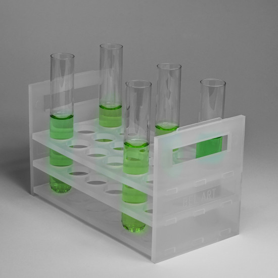 Bel-Art Heavy Duty Test Tube Rack; For 25-30mm Tubes, 15 Places Bel-Art Heavy Duty Test Tube Rack; For 25-30mm Tubes, 15 Places
