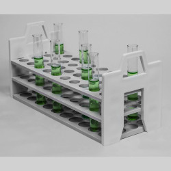 Bel-Art Stack Rack Test Tube Rack; For 13-16mm Tubes, 40 Places, Polypropylene