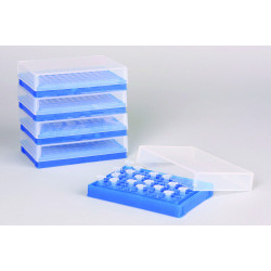 Bel-Art Hộp đựng tube PCR, ống PCR 0.2ml, 96 vị trí, màu xanh huỳnh quang (1 gói 5 hộp) 