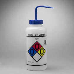 Bel-Art GHS Labeled Safety-Vented Distilled Water Wash Bottles; 1000ml (Pack of 2)