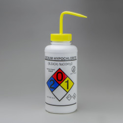 Bình tia van an toàn Bel-Art nhãn GHS Sodium Hypochlorite (Bleach); 1000ml (Bộ 2 bình)