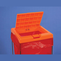 Nắp giữ túi rác sinh học Bel-Art Clavies® màu cam (dành cho F13192-0002 và F13192-0003)