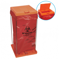 Nắp giữ túi rác sinh học Bel-Art Clavies® màu cam (dành cho F13192-0002 và F13192-0003)