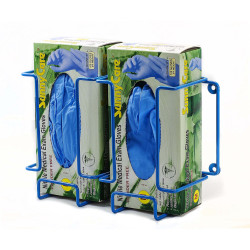 Bel-Art Poxygrid Glove Dispenser Rack; Double Box Holder, 12 x 4¼ x 8¼ in., Blue