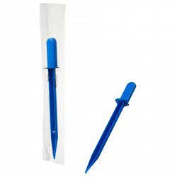 Bel-Art Sterileware Cupped Powder Spatulas; 25cm, Blue, Individually Wrapped (Pack of 100)