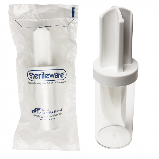 Bel-Art Sterileware Samplit Scoop and Container System; 190ml (6.5oz), Sterile Plastic, Individually Wrapped (Pack of 25)
