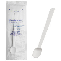 Bel-Art Sterileware Long Handle Sterile Sampling Spoon; 2.46ml (½tsp), Plastic, Individually Wrapped (Pack of 200)
