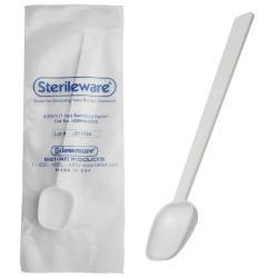 Bel-Art Sterileware Long Handle Sterile Sampling Spoon; 4.93ml (1 tsp), Plastic, Individually Wrapped (Pack of 200)