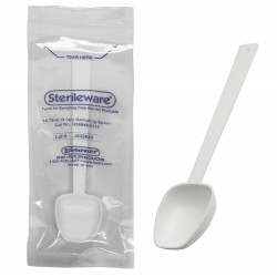 Bel-Art Sterileware Long Handle Sterile Sampling Spoon; 14.79ml (3 tsp), Plastic, Individually Wrapped (Pack of 10)