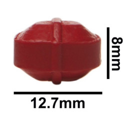 Cá từ Bel-Art Spinbar® Teflon® Octagon; 12.7 x 8mm, màu đỏ