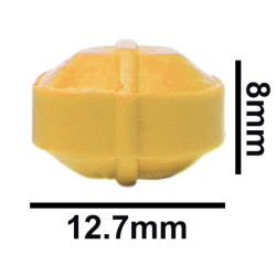 Cá từ Bel-Art Spinbar® Teflon® Octagon; 12.7 x 8mm, màu vàng