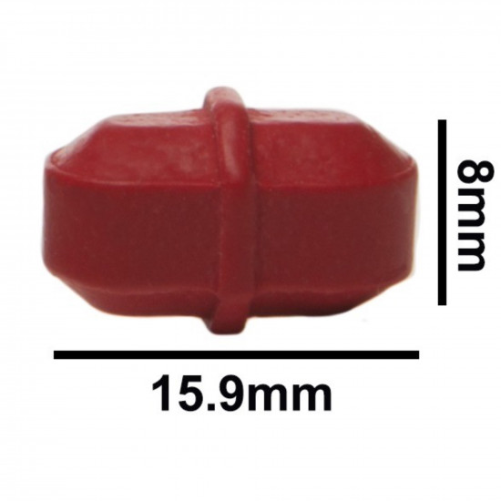 Bel-Art Spinbar® Teflon® Octagon Magnetic Stirring Bar; 15.9 x 8mm, Red