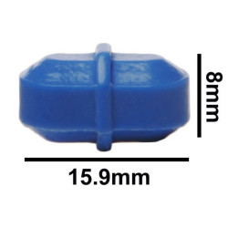 Cá từ Bel-Art Spinbar® Teflon® Octagon; 15.9 x 8mm, màu xanh dương